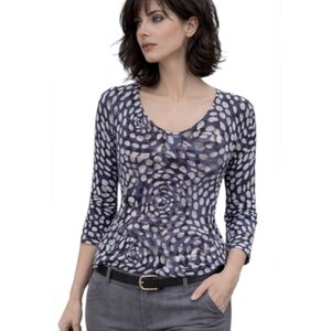 Talbots Silk Blend Dotted Swirl Sweater Business Casual PETITE L